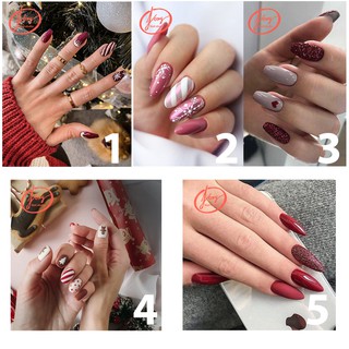 ❣️[NAILBOX] Bộ móng giả chủ đề NOEL tông HOT siêu ngọt ngào - Dùng được nhiều lần.❣️