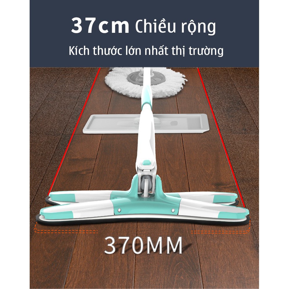 Chổi lau nhà thông minh chữ X tự vắt cao cấp xoay 360 tiện dụng lau sạch mọi ngóc ngách trong nhà