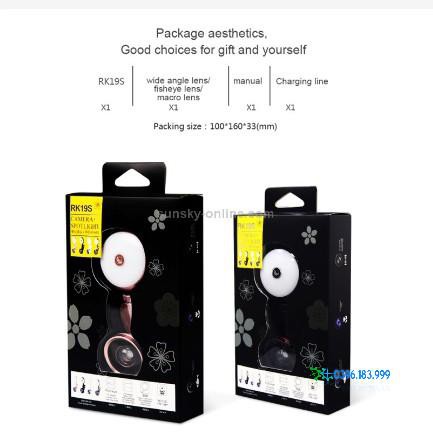 Đèn led RK19S hỗ trợ Selfie Cho điện thoại tích hợp đèn led 8 bóng | BigBuy360 - bigbuy360.vn