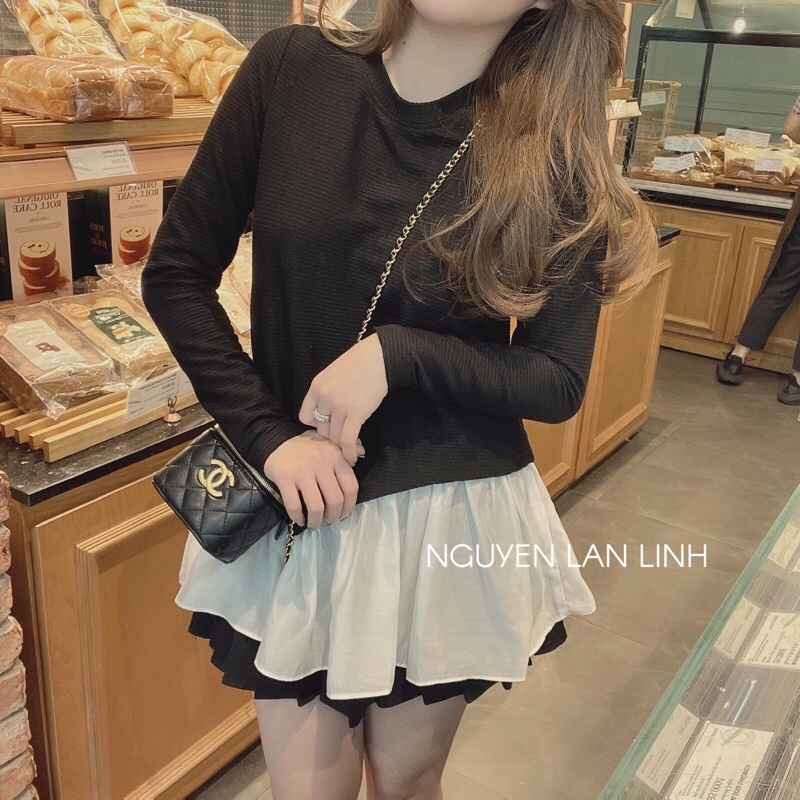 Áo babydoll pha tơFreeshipkèm video ảnh thật