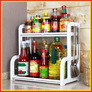 [Beman123]  Kệ đựng gia vị 2 tầng đa năng ⚡️𝐌𝐢𝐞̂̃𝐧 𝐏𝐡𝐢́ 𝐒𝐡𝐢𝐩⚡️ Kệ đựng gia vị 2 tầng
