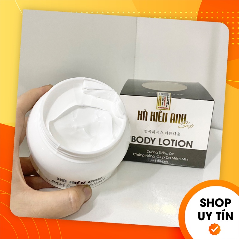 [Chính hãng] Kem Body Hà Kiều Anh Shop - Body Lotion Dưỡng Trắng Da Chống Nắng 200g Hộp Vuông - 8936129830339