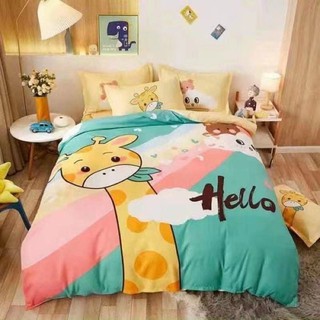 Trọn Bộ Chăn Ga Gối ( Set 4) Cotton Tina MẪU HƯƠU CAO CỔ Siêu Cute. Phù Hợp Cho Bé Gái. Shopalot Shop