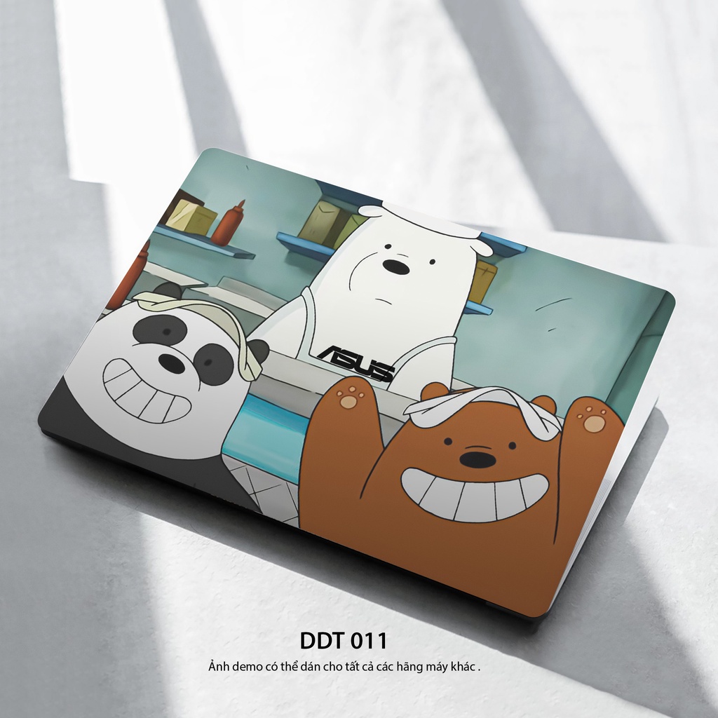 Miếng Dán Laptop Mẫu Chủ Đề WeBarBear Siêu Dễ Thương