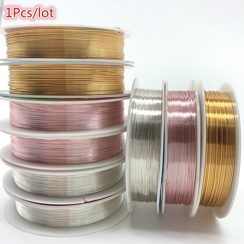 Cuộn Dây Đồng 0.2/0.3/0.4/0.5/0.6/0.7/0.8/1.0mm Dùng Làm Trang Sức DIY