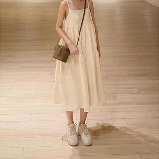[Ảnh thật/Sẵn] Đầm - Váy hai dây maxi dáng dài 3 tầng basic / VÁY BABYDOLL ULZZANG