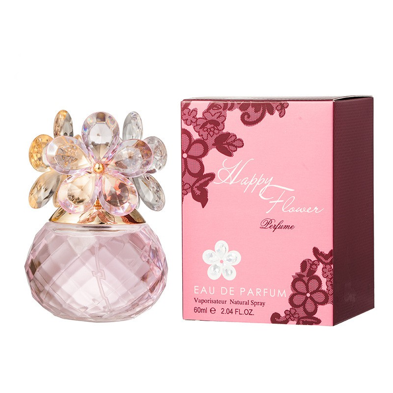 A4 [ Chai 60ml ] Nước Hoa Nữ Happy Flower Thiết Kế Đẹp Mắt Mùi Hương Sang Trọng Quyến Rũ | BigBuy360 - bigbuy360.vn