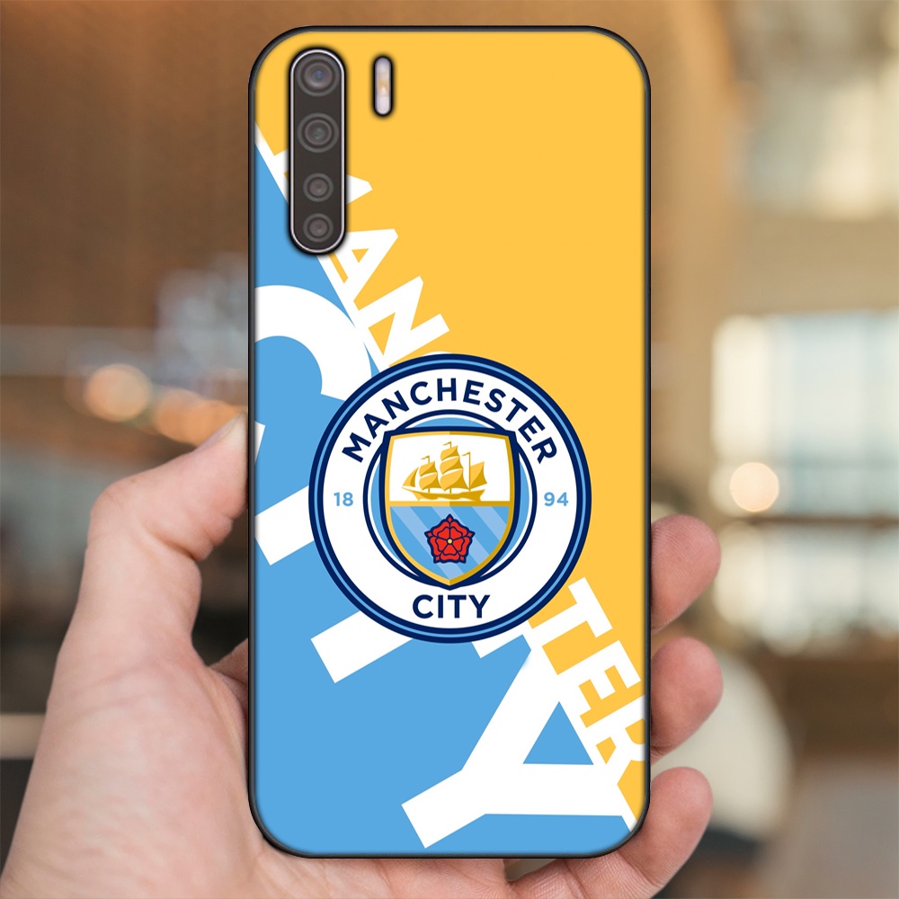Ốp lưng Oppo A91, Reno 3 viền đen in hình Manchester City MC