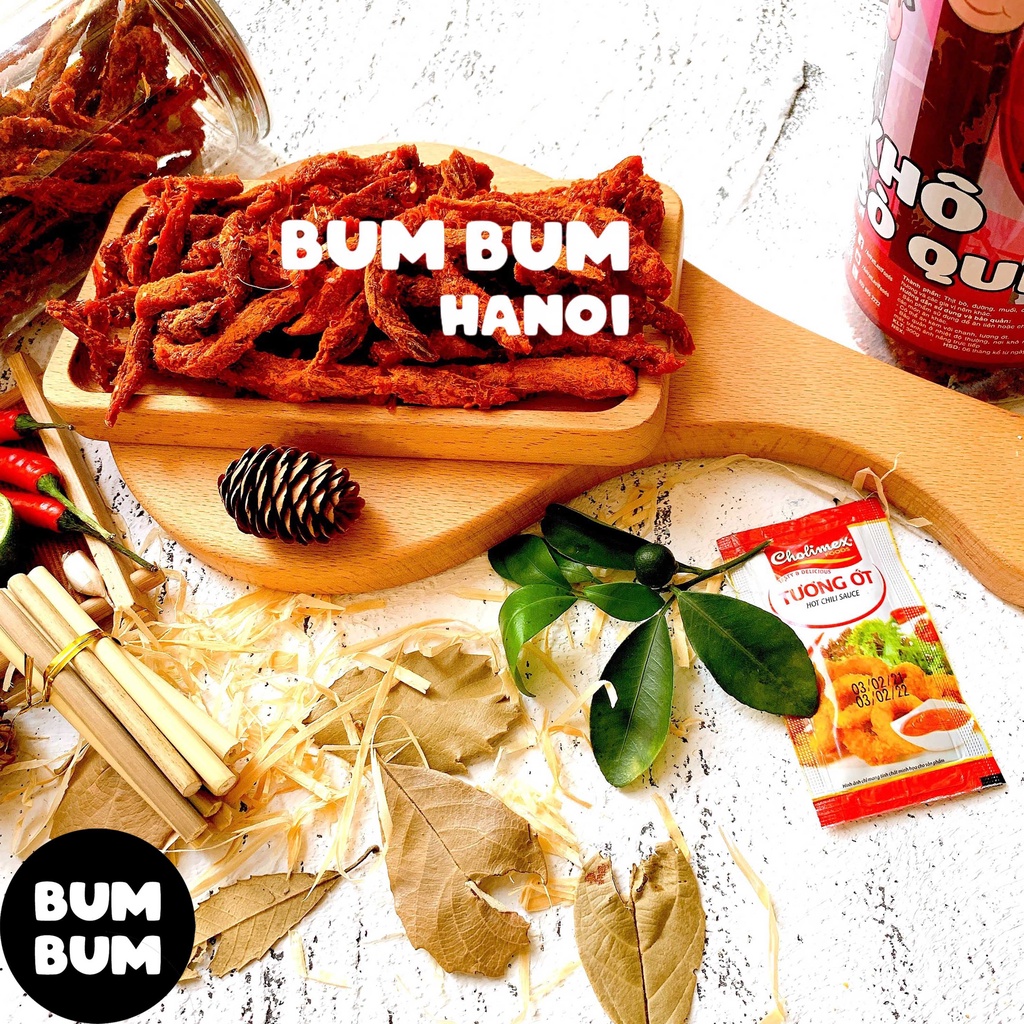 Khô bò que BumBum đồ ăn vặt Hà Nội siêu ngon siêu rẻ | BigBuy360 - bigbuy360.vn