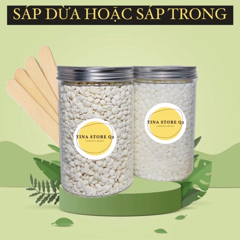 sáp wax lông hard wax bean coconut sữa dừa 100gr giúp tẩy sạch lông nách , tay chân và râu , vùng bikini - tinastoreq2