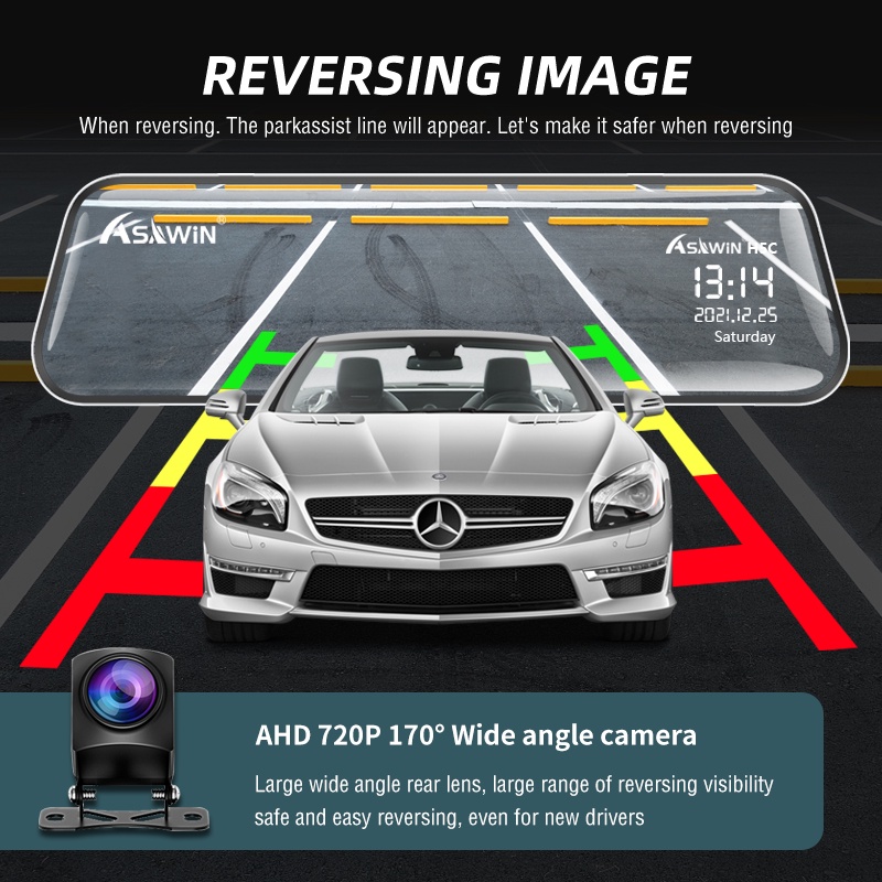 Mua Gương Chiếu Hậu Hai Ống Kính Asawin H5C 10 inch Hd 1080P Hỗ Trợ Tầm ...