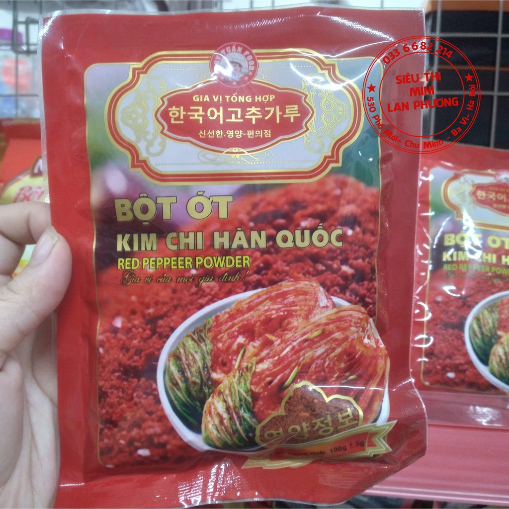 Bột ớt kim chi Hàn Quốc làm kim chi và các món xào nấu 100g