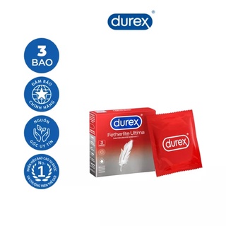 bao cao su durex Fetherlite hộp 3 chiếc