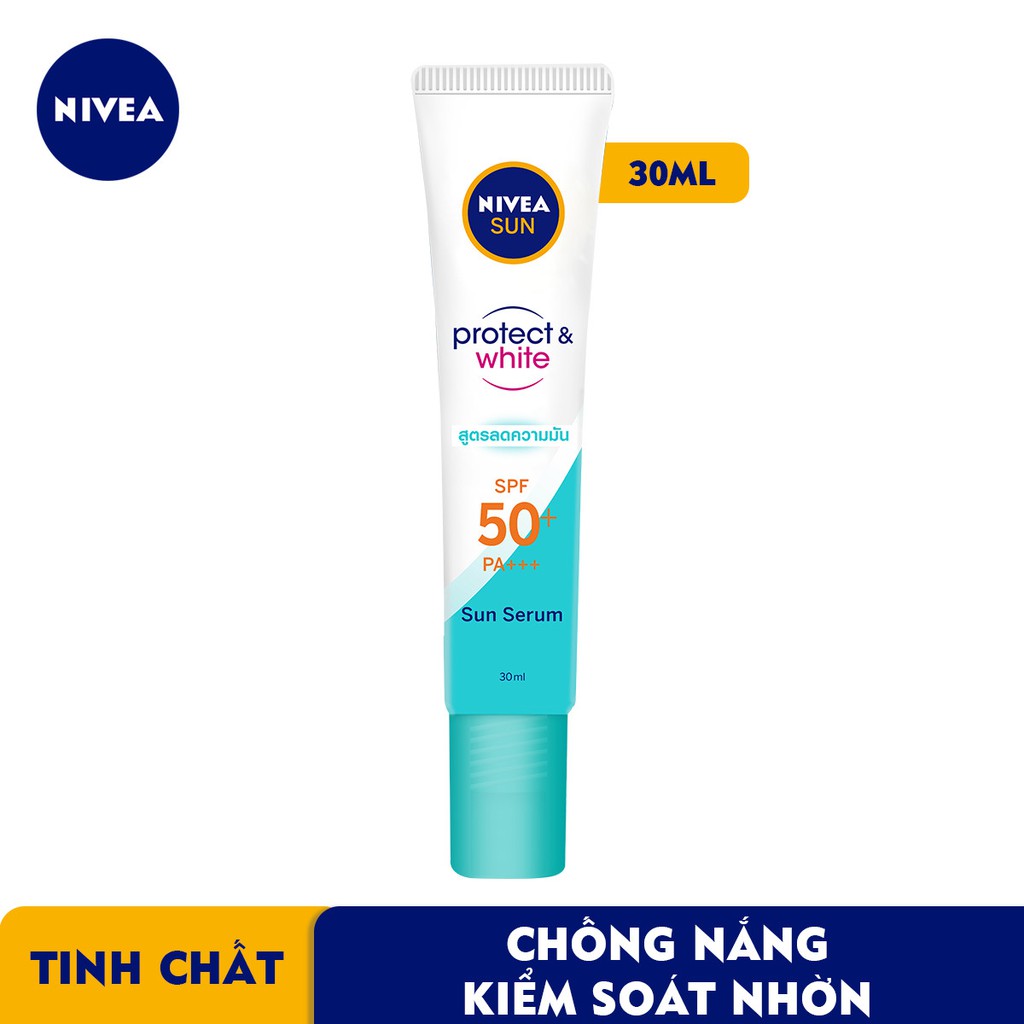 Tinh chất chống nắng NIVEA dưỡng trắng &amp; kiểm soát dầu SPF50+ PA+++ (30ml) Dành cho da mặt