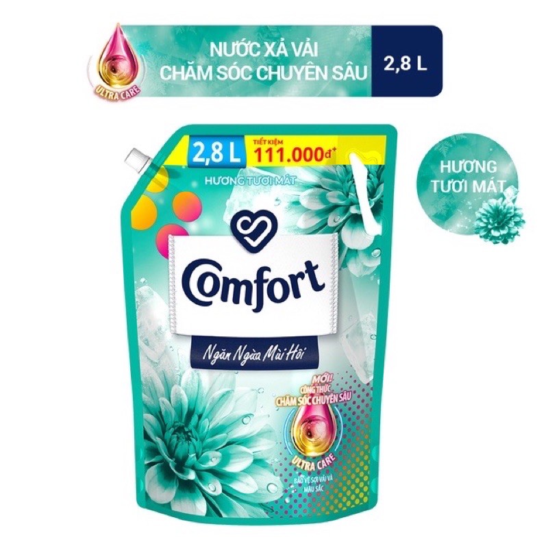 [COMFORT] Nước xả làm mềm vải Comfort Chăm sóc chuyên sâu 1 Lần Xả túi 2,8L