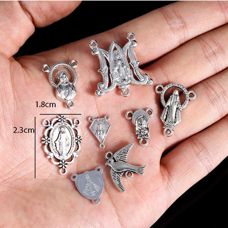 Set 10 Tượng Công Giáo Hình Tam Giác Nối Vòng cổ / Vòng Tay