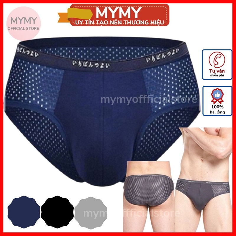 Sale 4 chiếc quần lót nam,sịp tam giác lưới thong hơi,mềm co giãn tốt , thông hơi kháng khuẩn MYMYOFFICIALSORE