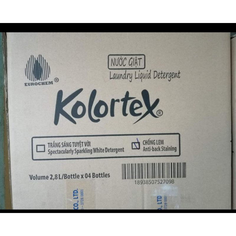 COMBO 6 CHAI NƯỚC GIẶT KOLORTEX 2.8L - KM 6 CHAI 1L + 1 CHAI 2.8L