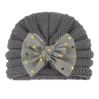HABELYI Mũ Turban Đan Len Co Dãn Cho Bé