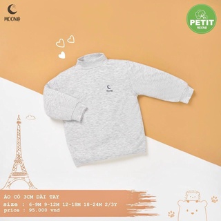 Áo cổ 3 phân Moon chất vải petit cho bé