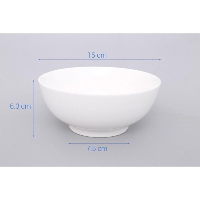 (GIÁ SỐC) Bát Tô Sứ Minh Châu T06 6inch 15cm - Chính Hãng - Tô Sứ Trắng Trơn - Tráng Men Cao Cấp