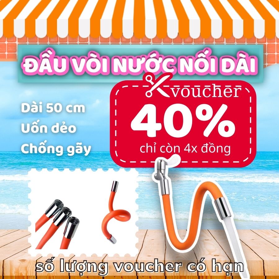 Đầu vòi nước ống nối dài tăng áp linh hoạt xoay 720° theo mọi hướng dài 50cm mã V2 GEMINI SHOP