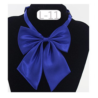 Nơ đeo cổ nữ, nơ bướm, nơ văn phòng màu trơn cực thời trang (màu xanh đậm)