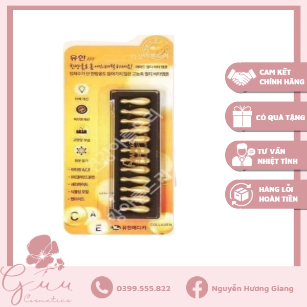 Viên tinh chất dưỡng Vitamin, Collagen tươi Ammud - Guu