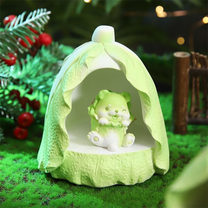 [Hàng sẵn] Đèn trang trí hình bắp cải nhỏ vui vẻ - Đèn LED Decor trang trí phòng - Làm quà tặng