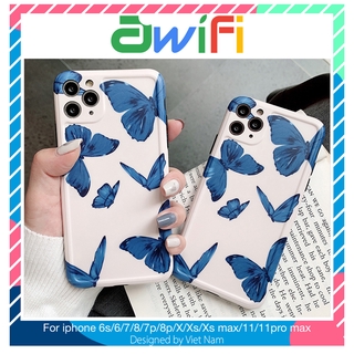 Ốp lưng iphone imd new Bướm xanh 5/5s/6/6plus/6s/6splus/7/7plus/8/8plus/x/xr/xs/11/12/pro/max/plus/promax - Awifi