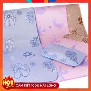 Chiếu Lụa Điều Hòa Cao Cấp Kèm Vỏ Gối Cho Bé