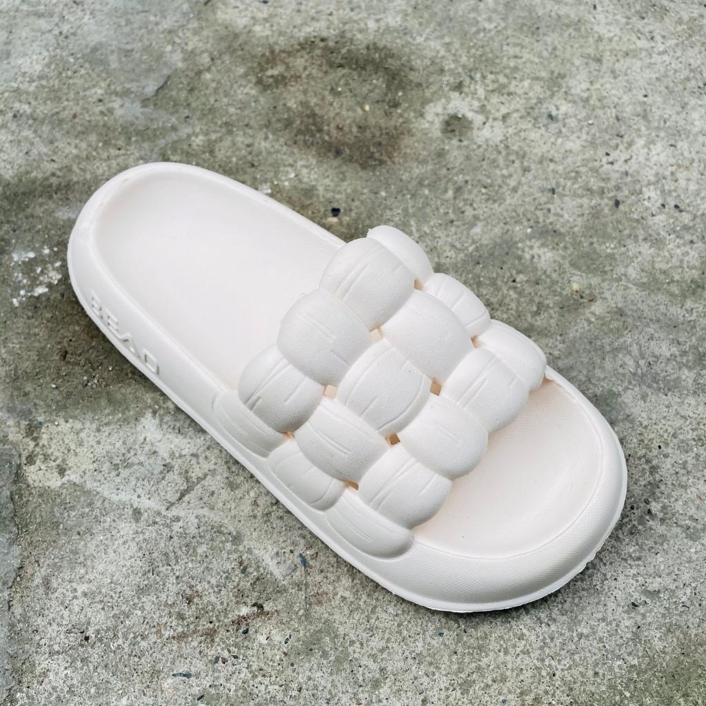 Dép bánh mì đế độn CHAO ô vuông gân nổi, cực mềm êm, đế cao 3.5cm