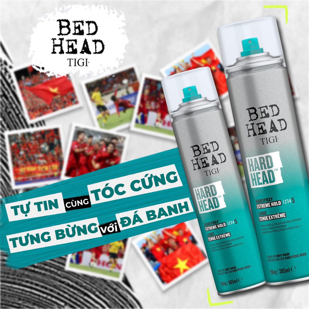 Xịt siêu cứng, giữ kiểu lâu bền Tigi Bed Head Hard Head Hold Hairspray 385ml