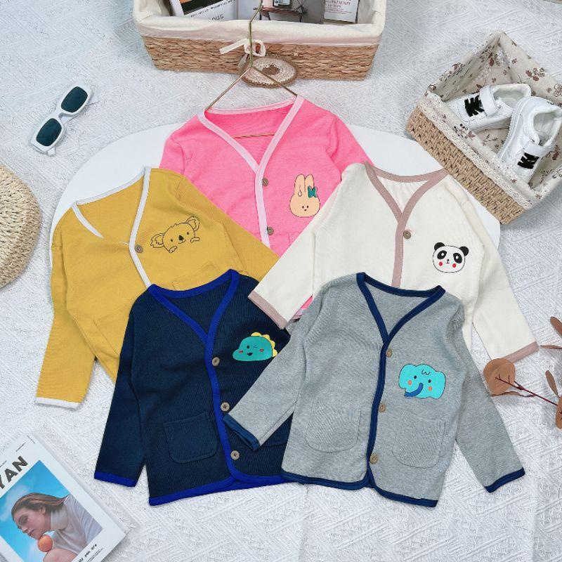 Combo 3 Áo Len Cardigan Cho Bé Trai và Bé Gái Từ 10-20kg Chất Len Cổ Chữ V Đáng Yêu