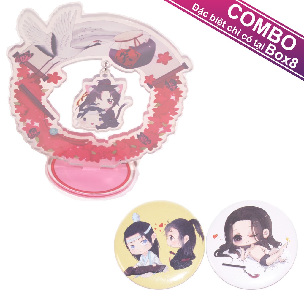 Bộ combo Standee Tượng Mica 15cm + Huy hiệu Anime 5.8cm - Ma Đạo Tổ Sư [CB]