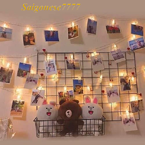 (Chọn Màu) 4 Khung Hình Lưới Sắt Nghệ Thuật Trang Trí Decor Nhà Phòng Ngủ Siêu Xinh Picture Frame