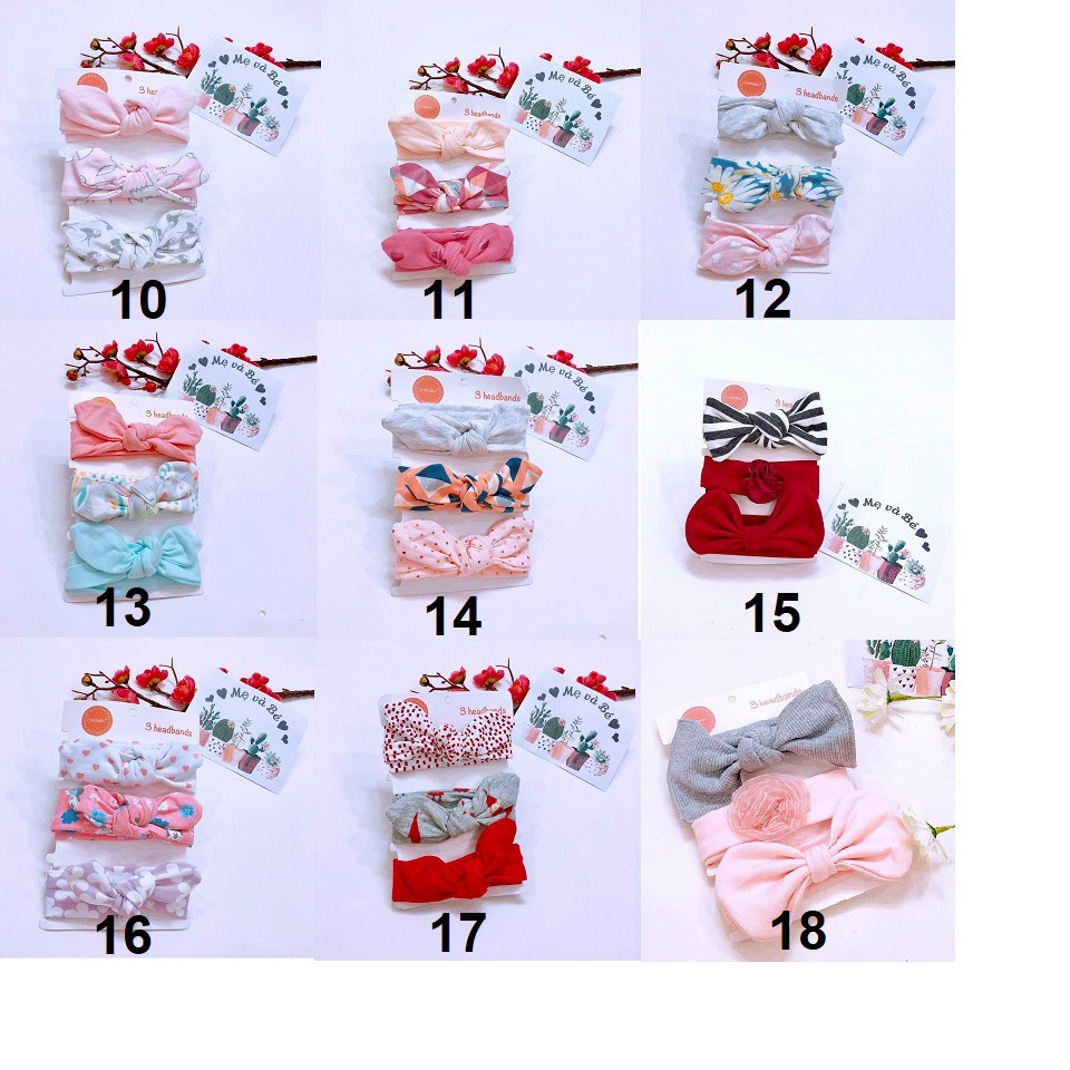 Băng đô Chicbaby cho bé - Set 3 chiếc