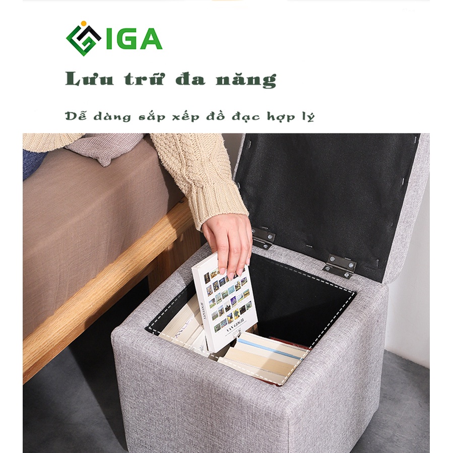 Ghế sofa, Ghế đôn gỗ giá rẻ IGEA-GC11