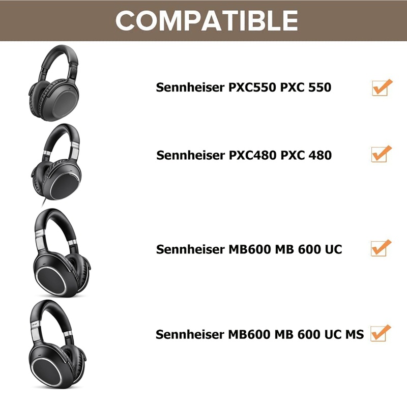 Cặp Mút Đệm Thay Thế Cho Tai Nghe Chụp Tai PXC550 PXC480 MB660 PXC 550 480 MB 660 UC MS He