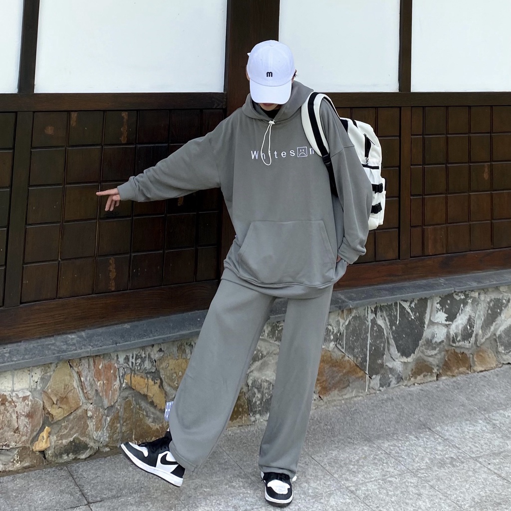 SET HOODIE + SWEATPANTS "LOGO SS21" STORM GRAY | BigBuy360 - bigbuy360.vn
