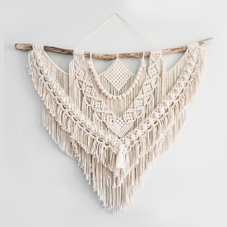 Mành macrame bigsize treo tường trang trí phòng ngủ, homestay, quán cafe
