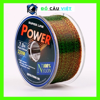 Cước câu cá 3D tàng hình 220m 3D dây câu cá 100% Nylon Super power
