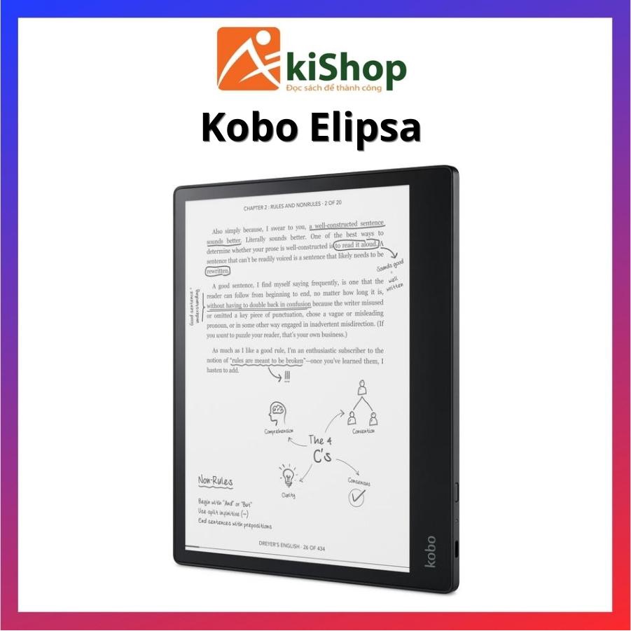 Máy đọc sách Kobo Elipsa 32 GB chính hãng cao cấp nhất của Rakuten có bút đi kèm Akishop