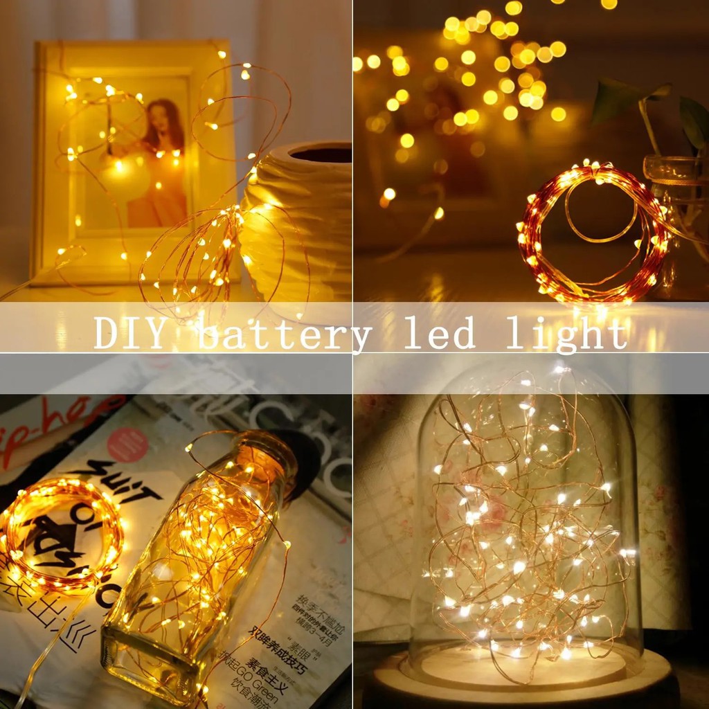 Đèn led dây trang trí phòng ngủ dùng USB, điều khiểu từ xa, dây đèn đom đóm Fairy Light 8 chế độ sáng