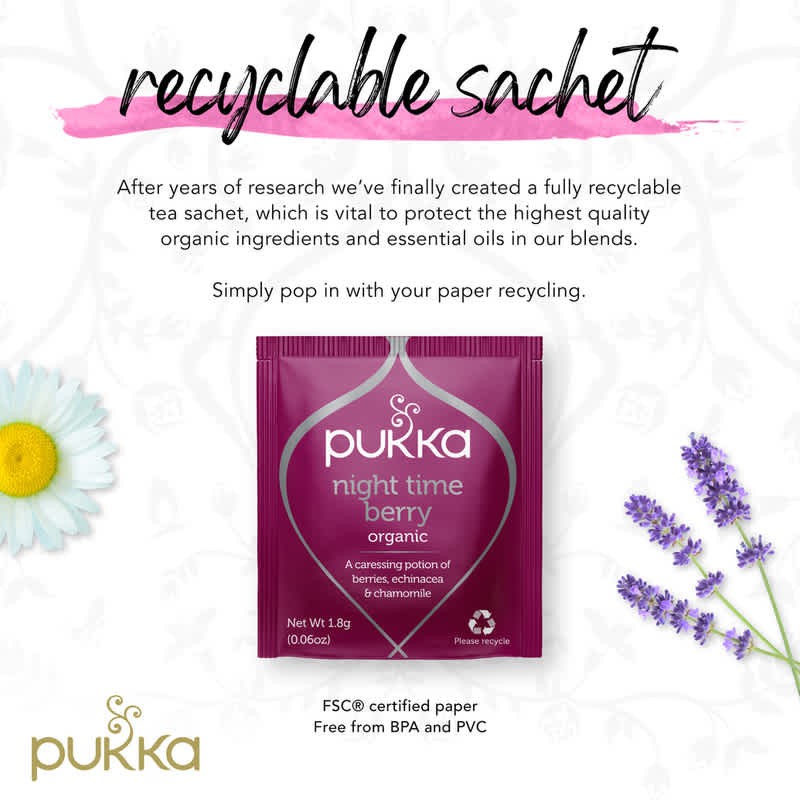 Trà thảo mộc Pukka Night Time Berry Organic Herbal Tea 20 Sachets