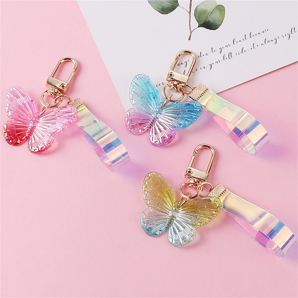 Móc Khóa Acrylic Hình Bướm Nhiều Màu Thời Trang