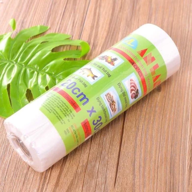 Túi đựng thực phẩm sinh học an lành 120 túi/1 cuộn kích thước