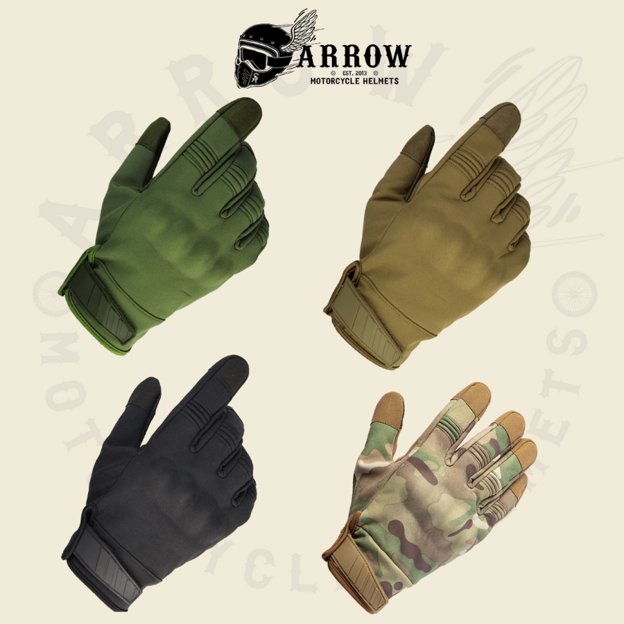 Găng tay Raw dài ngón đi xe máy arrow shop, chống thấm bảo hộ đi xe máy giá rẻ