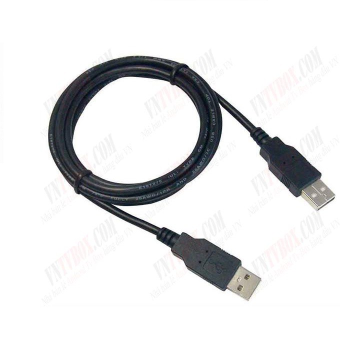 Dây Cáp USB hai đầu đực dài 1.5m Đen