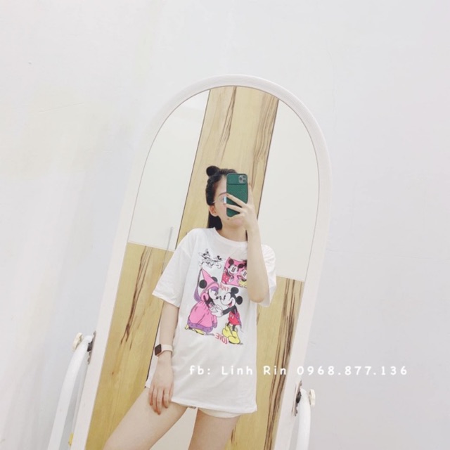 Áo phông dáng rộng dấu quần